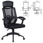 Кресло офисное BRABIX "Nexus ER-401", подголовник, черное, 531835 — фото 1 / 10